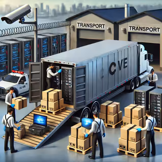 Image showing professional handlers securely transporting IT assets