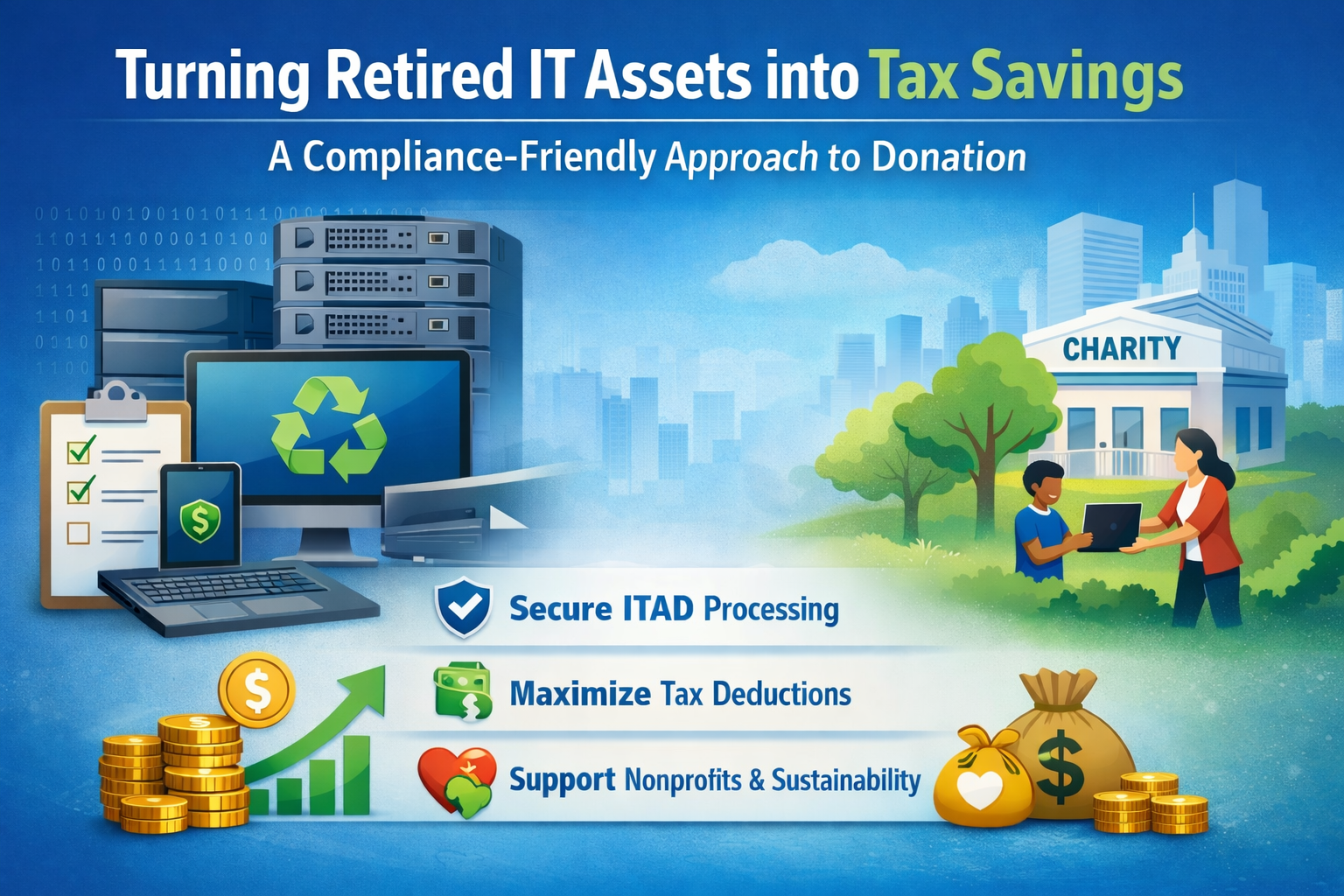 Compliance-friendly donations of retired IT assets