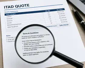 Much of the most important information on quotes or other documents is often hidden in fine print written in hard-to-understand legalese. Always read the fine print.